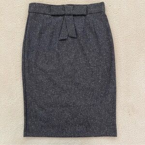 Twenty One Bow Pencil Skirt Speckled Charcoal Gray Size Small